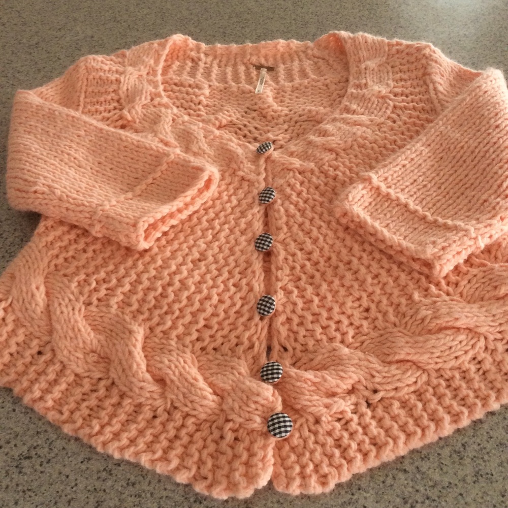 Free People Chunky Cable Knit Sweater, Sz S/P